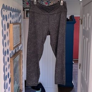 Fabletics PowerHold Dark Gray Patterned Leggings